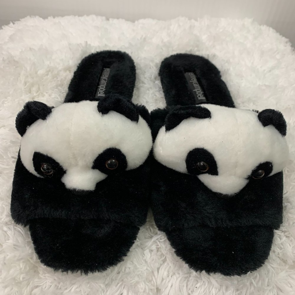 Jeffery Campbell Black and White Panda Shoe/Slippers Size 8